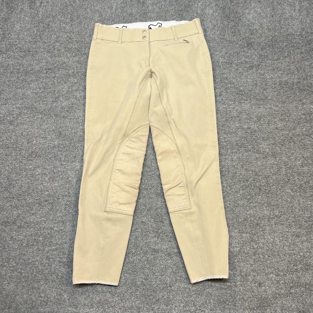 Goode Rider Pants Womens 30L Beige Riding Breeches Stretch Equestrian